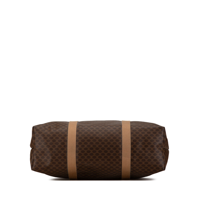 Macadam Coated Canvas Travel Bag Brown - Gaby Paris
