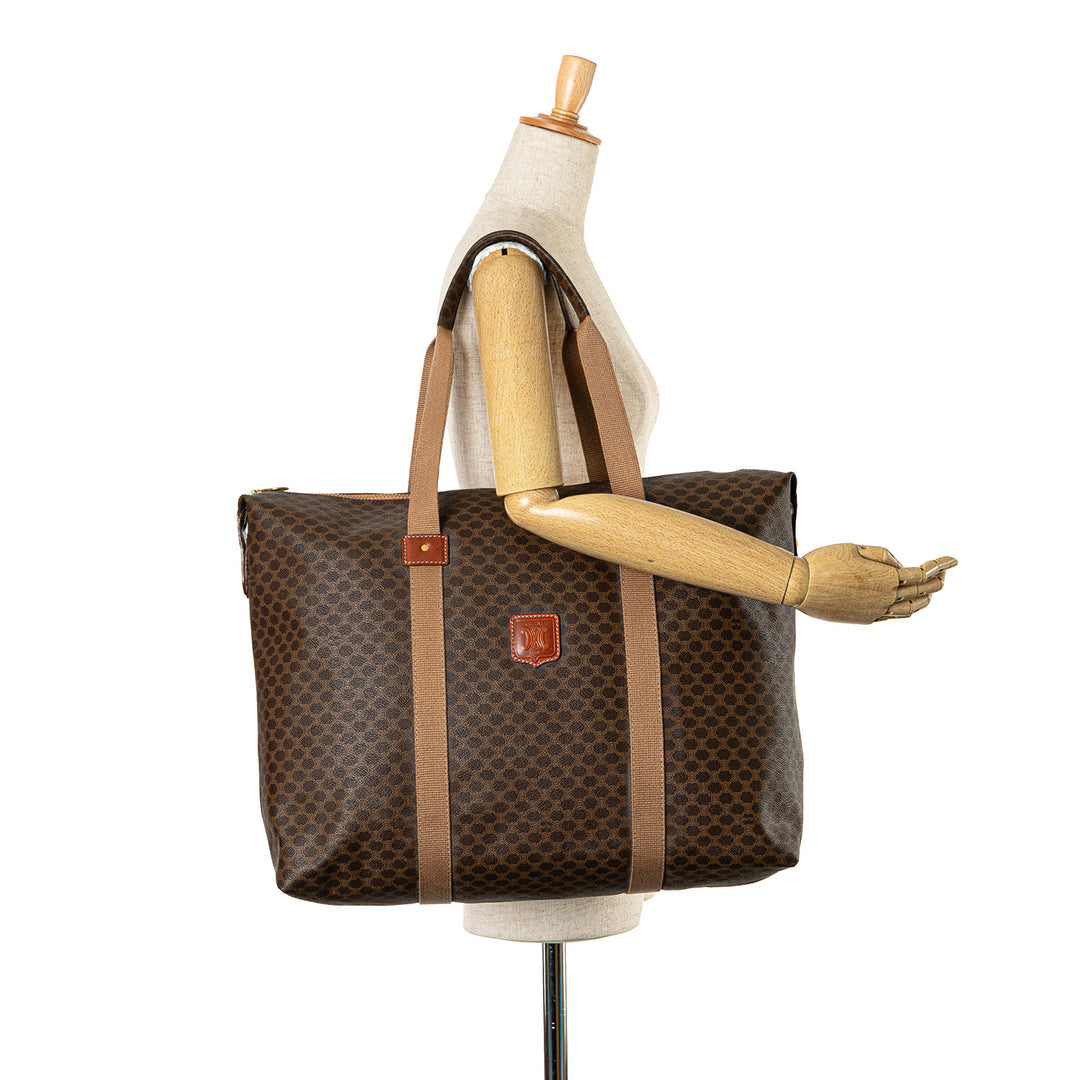 Macadam Coated Canvas Travel Bag Brown - Gaby Paris