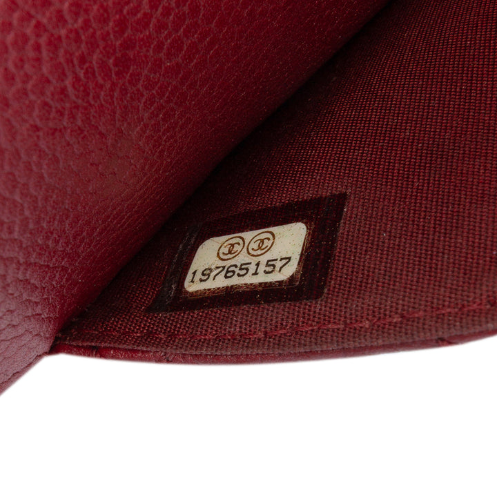 Chanel CC Matelassé Caviar Wallet on Chain