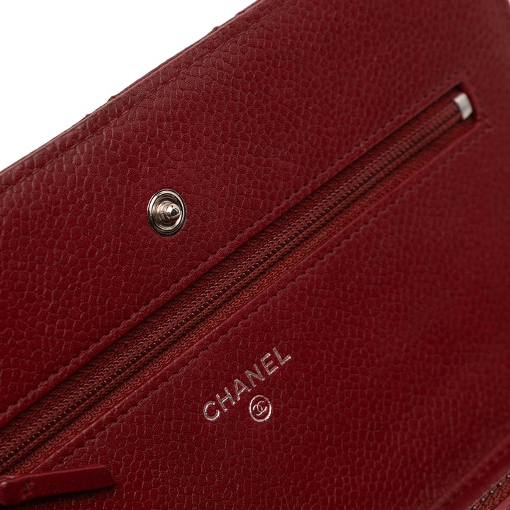 Chanel CC Matelassé Caviar Wallet on Chain