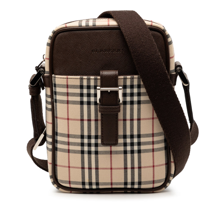 Burberry Sac bandoulière House Check Marron – vue principale – GABY PARIS