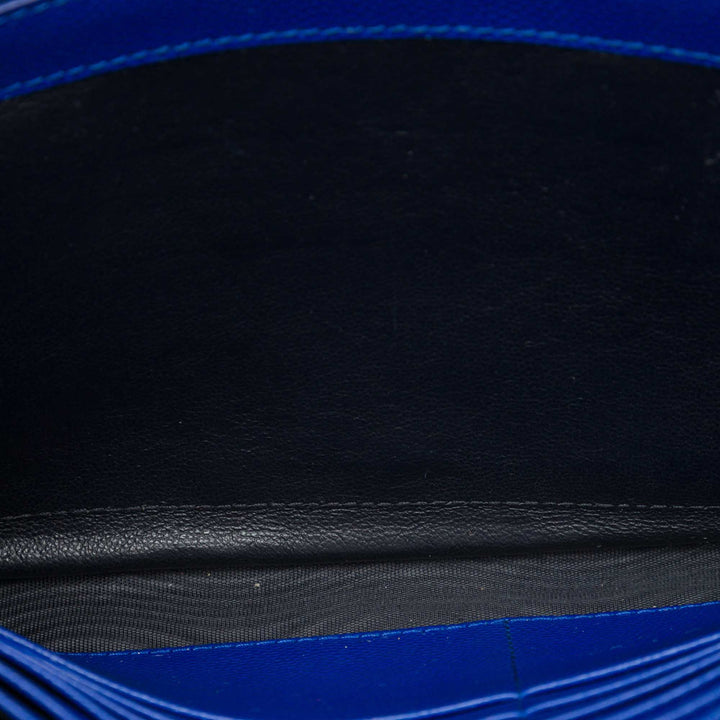Grain De Poudre Chevron Enveloppe Chaîne Portefeuille Monogram Bleu