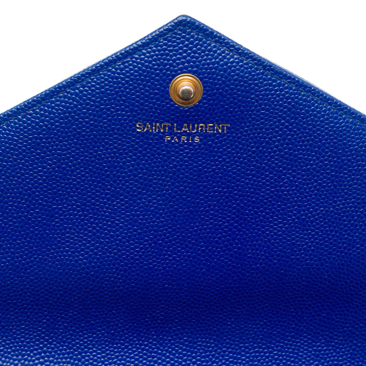 Grain De Poudre Chevron Enveloppe Chaîne Portefeuille Monogram Bleu