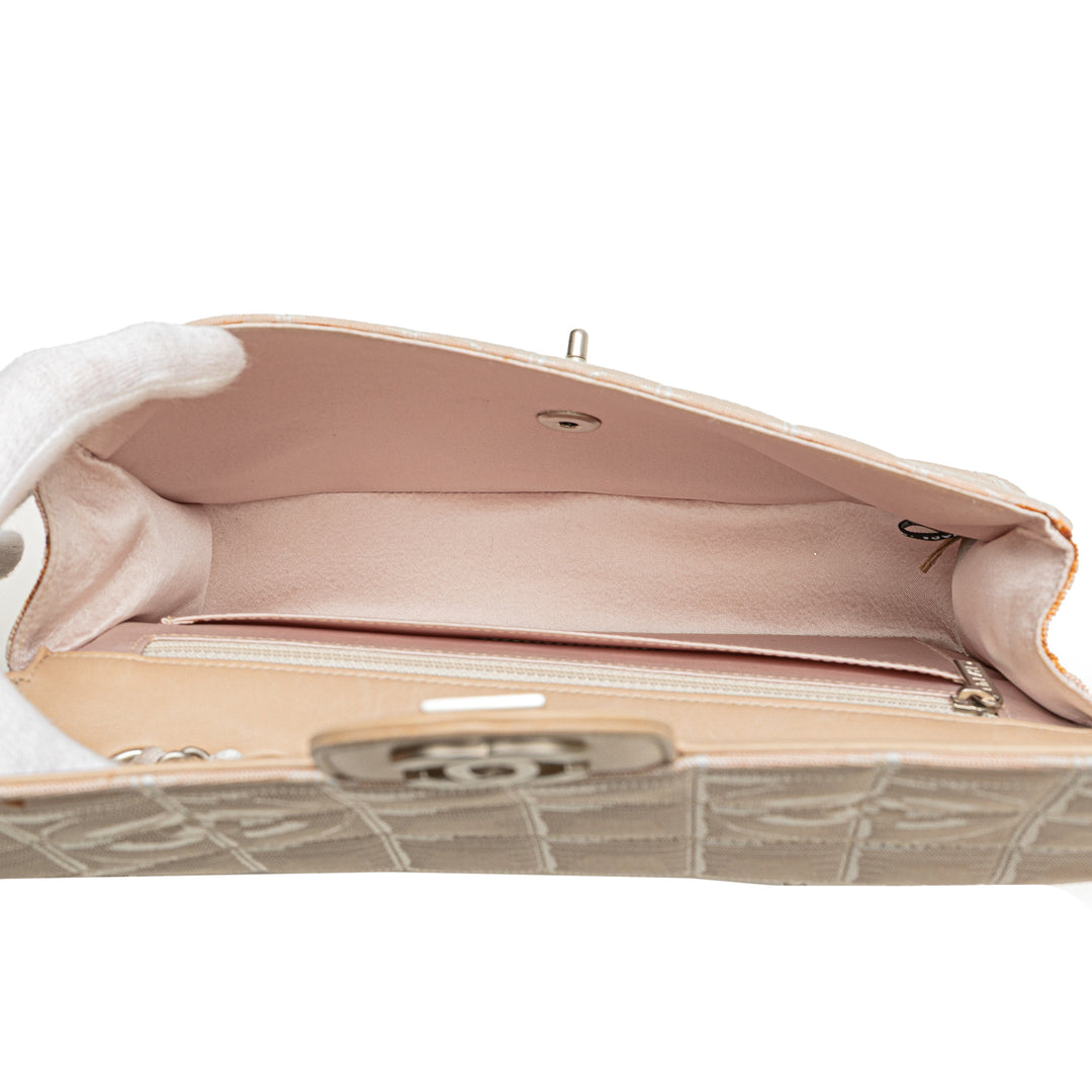 Medium New Travel Line Nylon Single Flap Brown - Gaby Paris