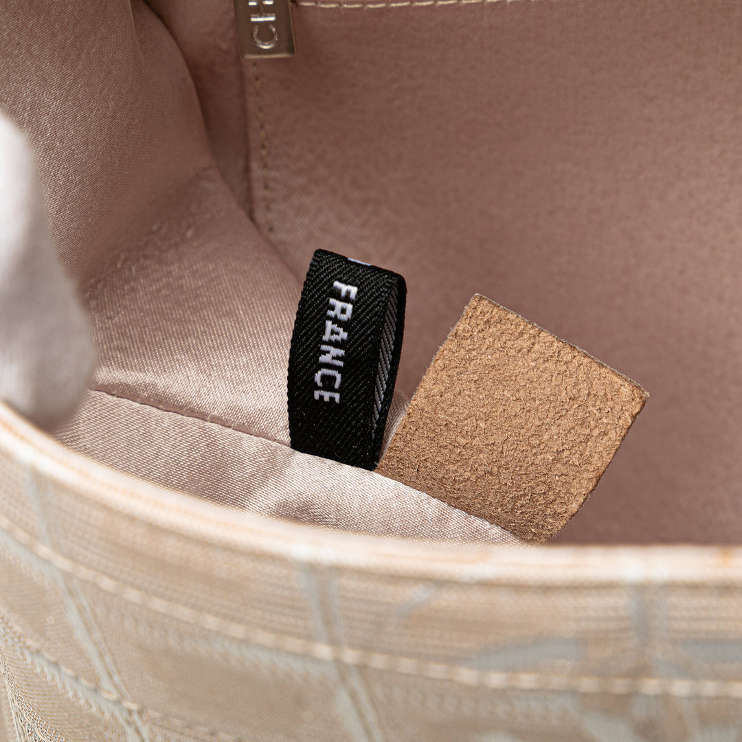 Medium New Travel Line Nylon Single Flap Brown - Gaby Paris
