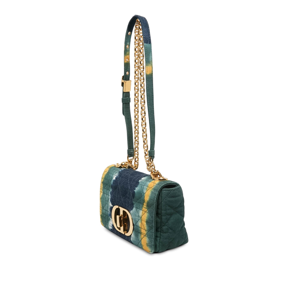 Dior Cannage Tie Dye Caro Sac Petit Jean Vert – vue 2 – GABY PARIS