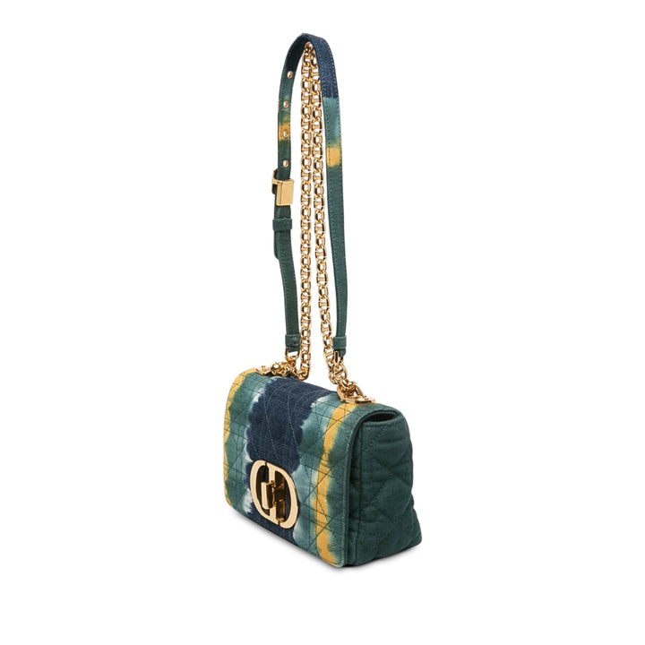 Dior Cannage Tie Dye Caro Sac Petit Jean Vert – vue 2 – GABY PARIS