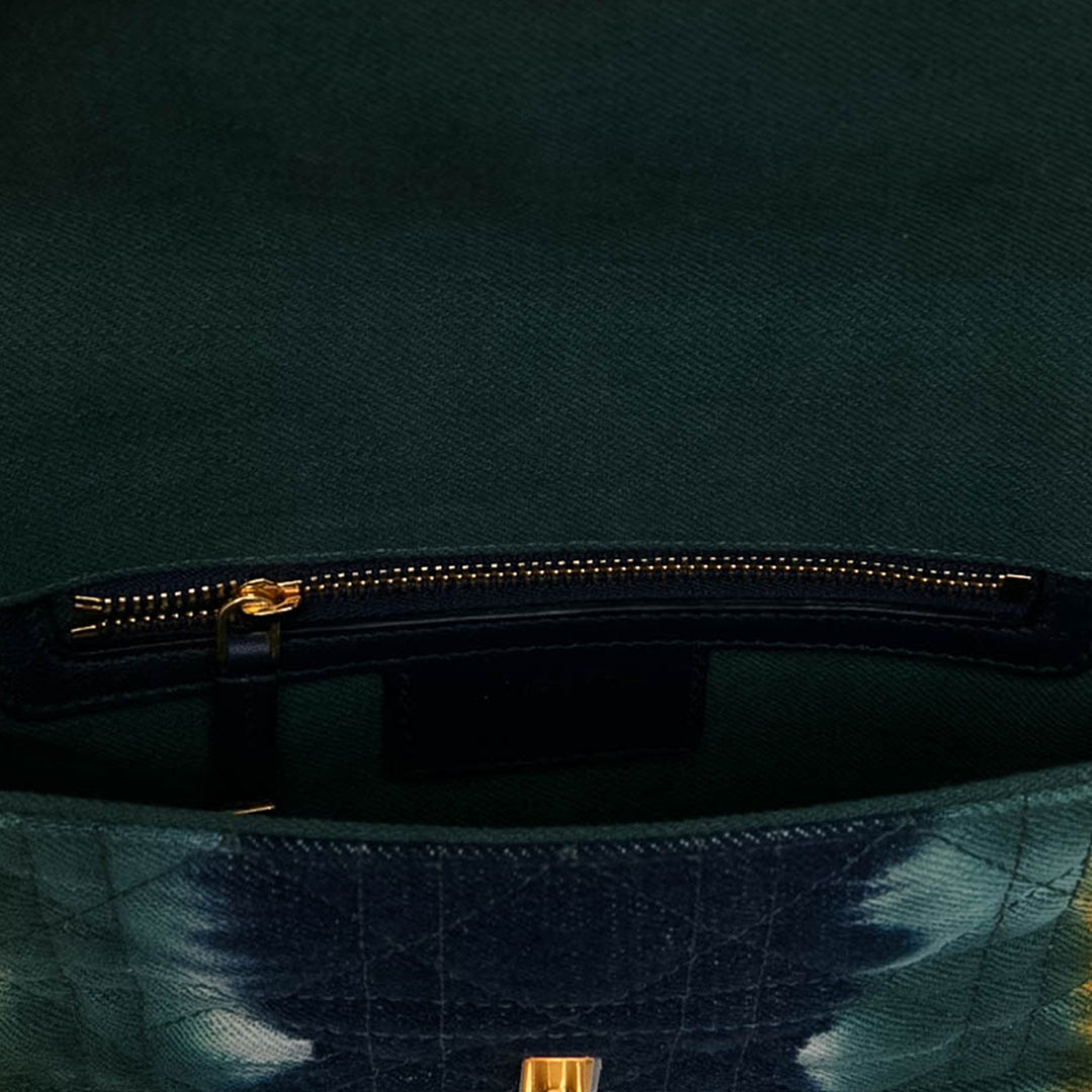 Dior Cannage Tie Dye Caro Sac Petit Jean Vert – vue 4 – GABY PARIS