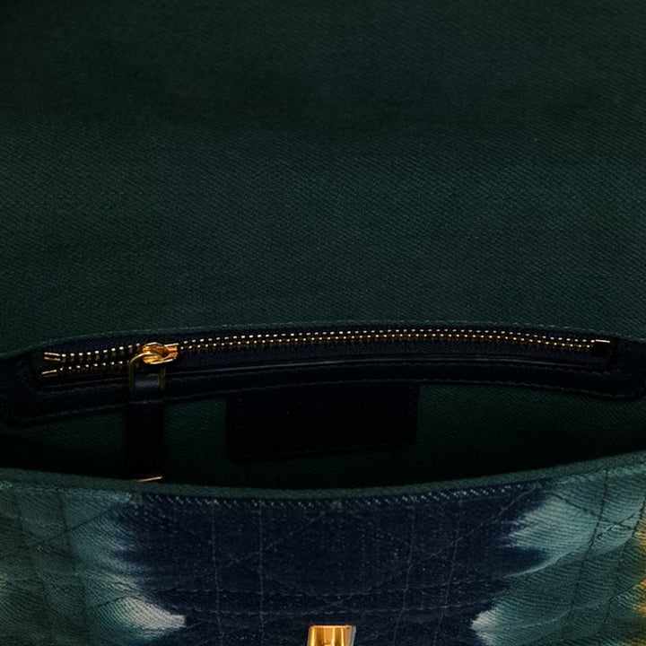 Dior Cannage Tie Dye Caro Sac Petit Jean Vert – vue 4 – GABY PARIS