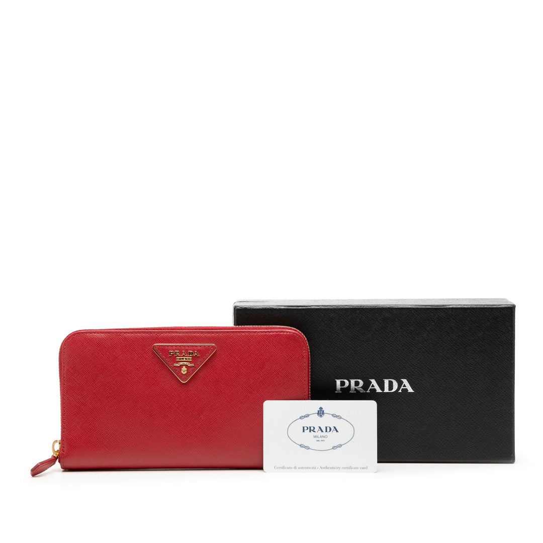 Prada Saffiano Portefeuille long zippé
