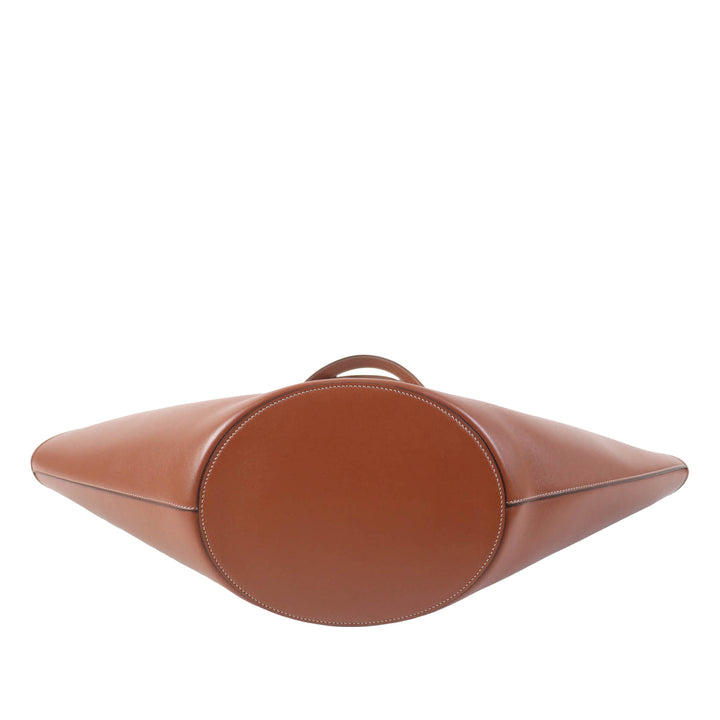 Triomphe Couffin Cabas Moyen Cuir de veau lisse Marron