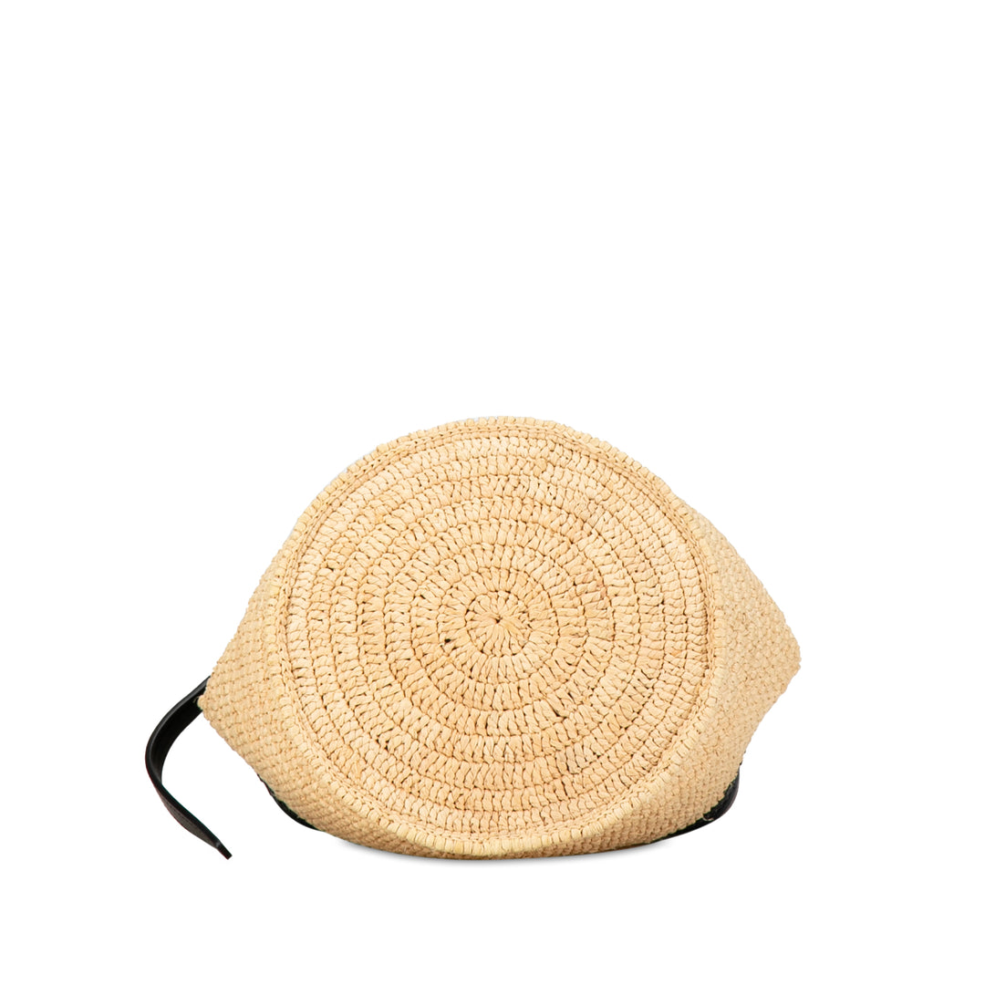 Celine Woven Raffia Nano Bucket Bag Brown - GABY PARIS