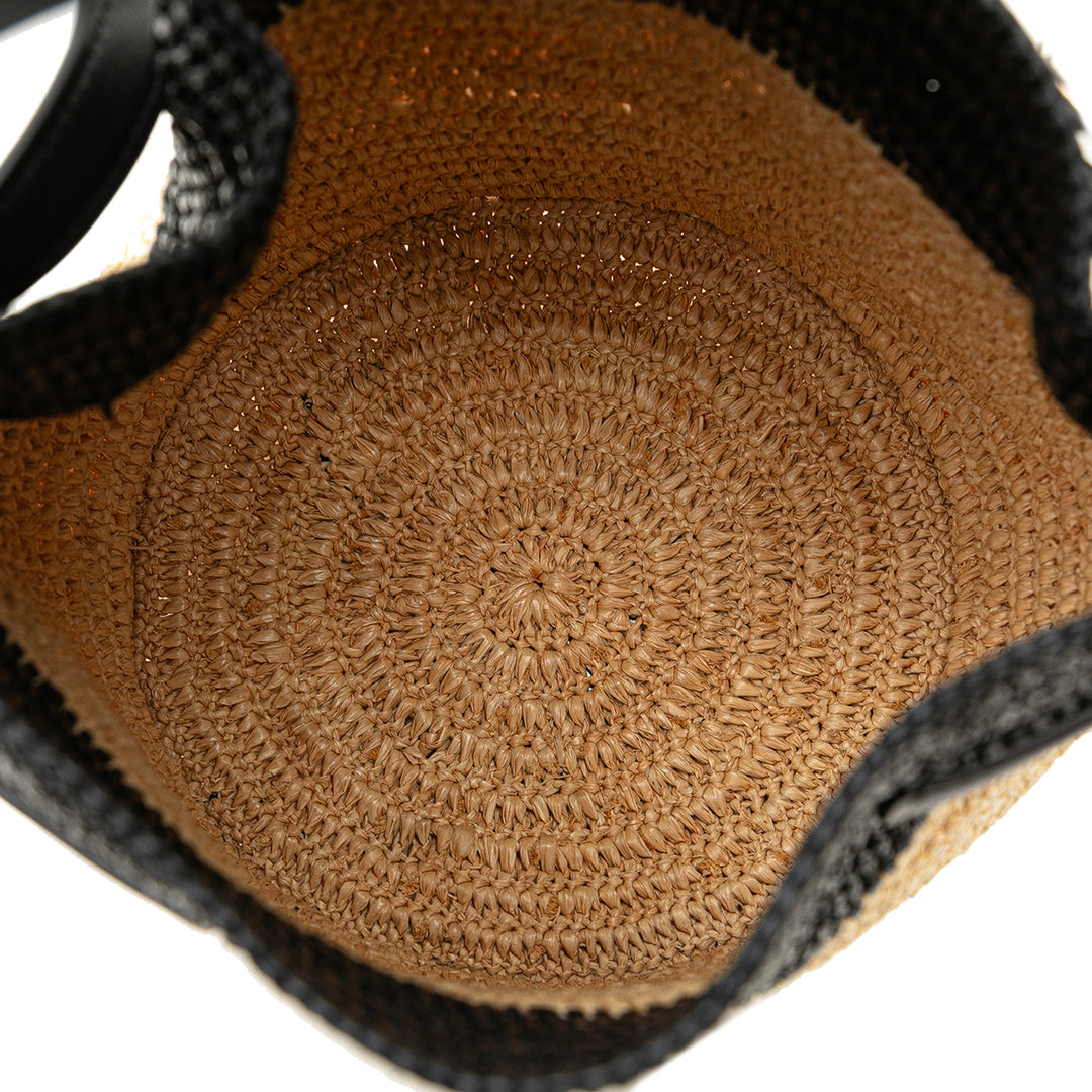 Celine Woven Raffia Nano Bucket Bag Brown - GABY PARIS