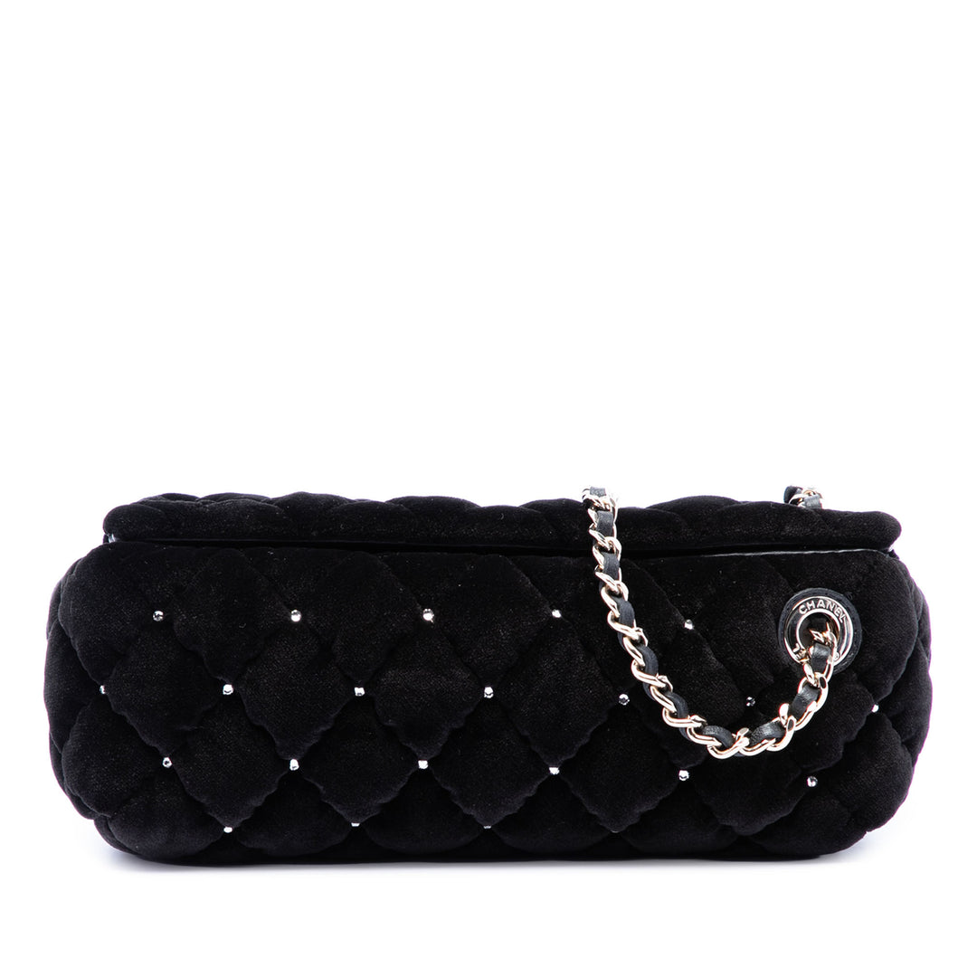 Chanel CC Matelassé Velours Cristal Wristlet Pochette