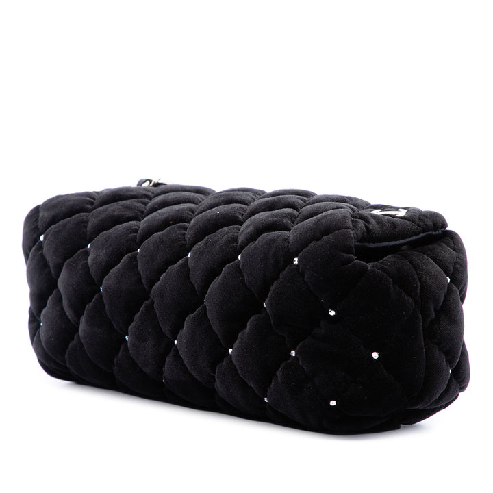 Chanel CC Matelassé Velours Cristal Wristlet Pochette