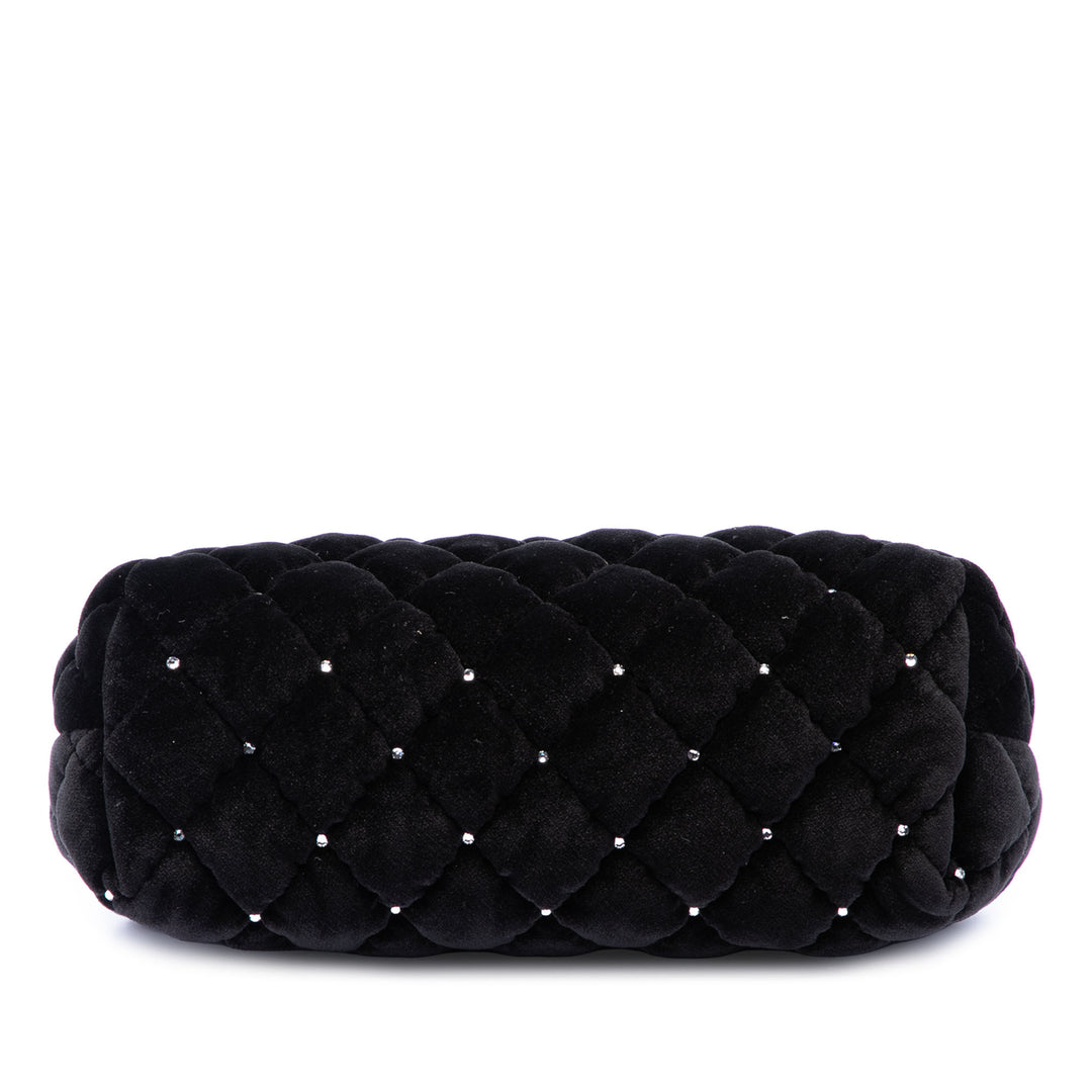 Chanel CC Matelassé Velours Cristal Wristlet Pochette