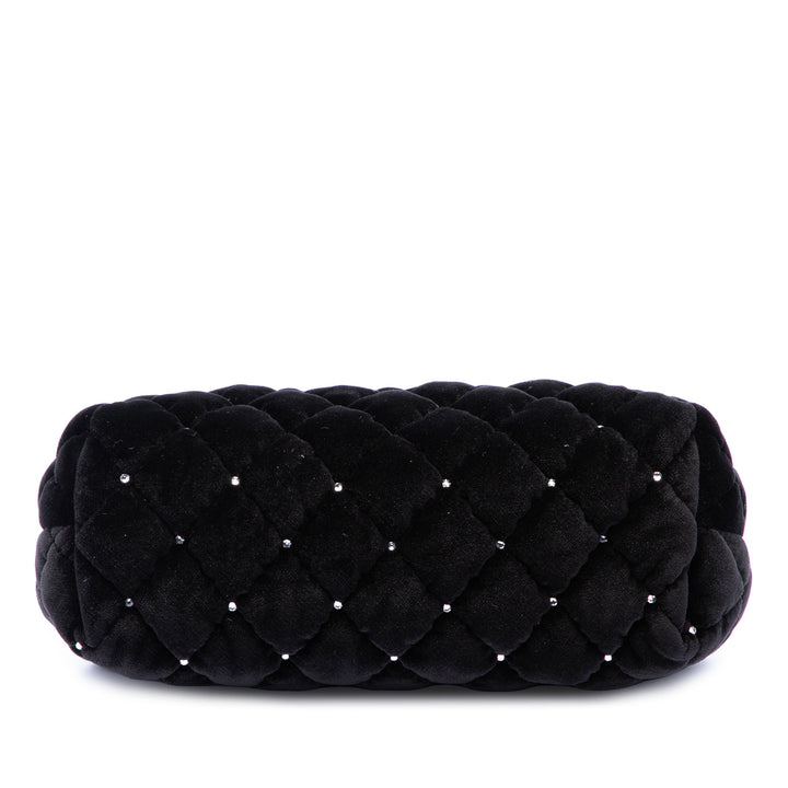 Chanel CC Matelassé Velours Cristal Wristlet Pochette