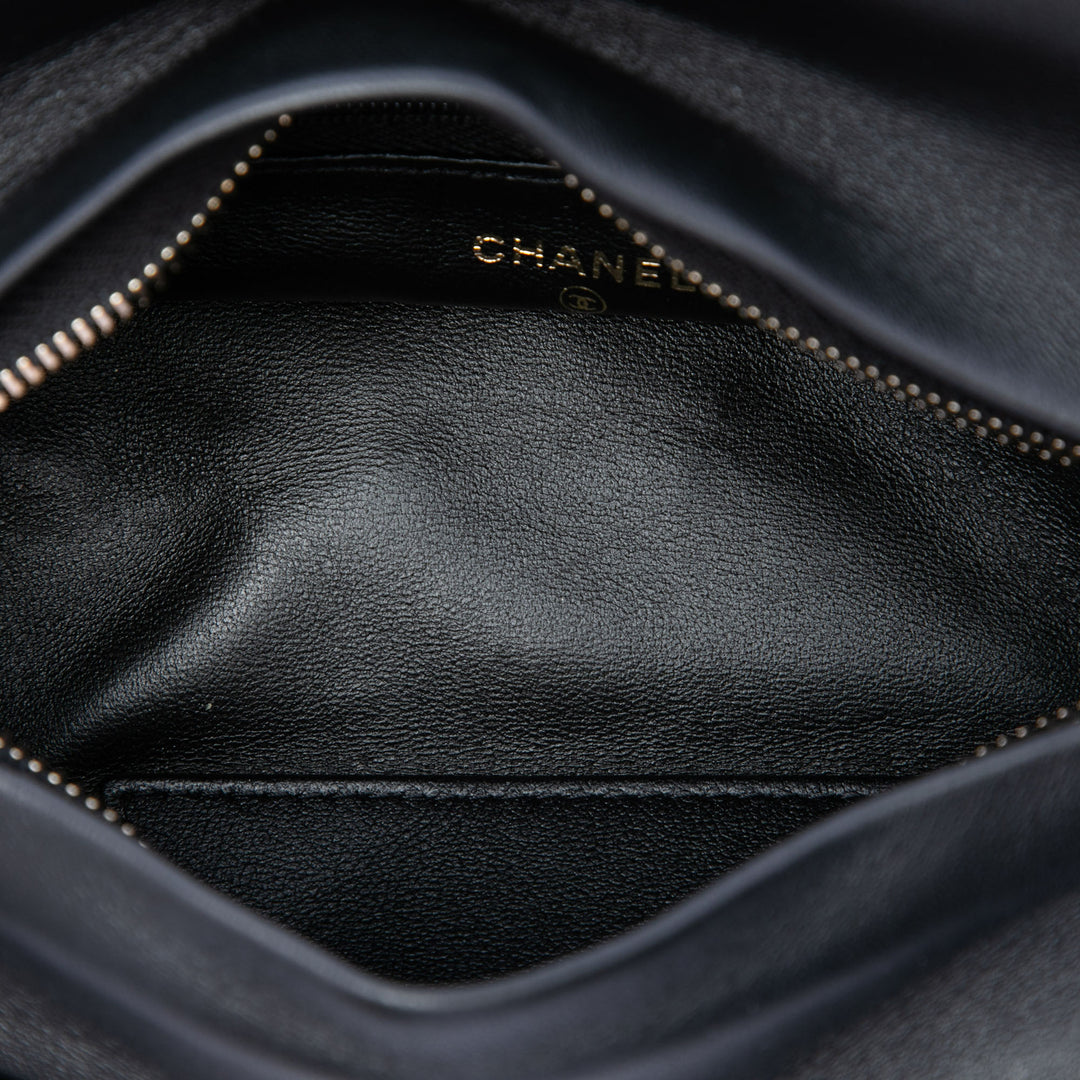 Chanel CC Matelassé Velours Cristal Wristlet Pochette
