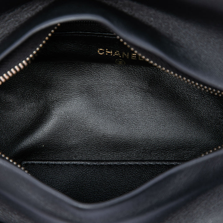 Chanel CC Matelassé Velours Cristal Wristlet Pochette
