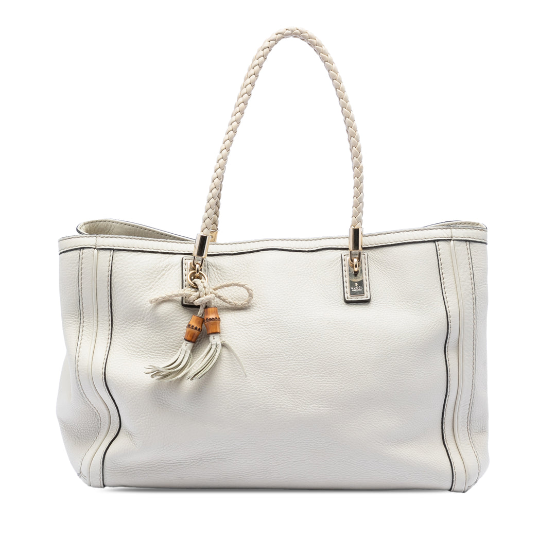 Gucci Cabas Bella Cuir de veau Blanc – vue principale – GABY PARIS