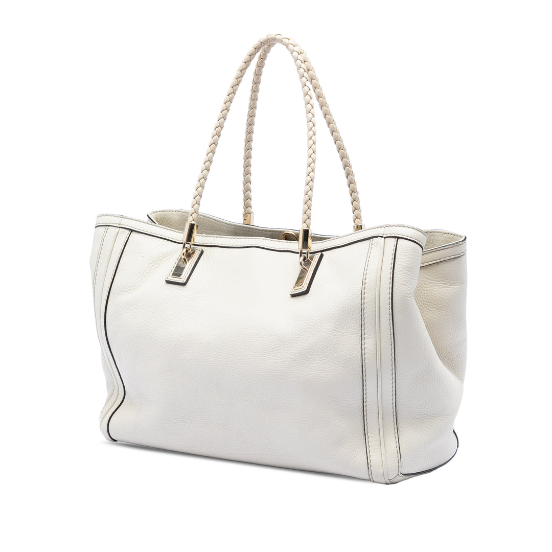 Gucci Cabas Bella Cuir de veau Blanc – vue 2 – GABY PARIS