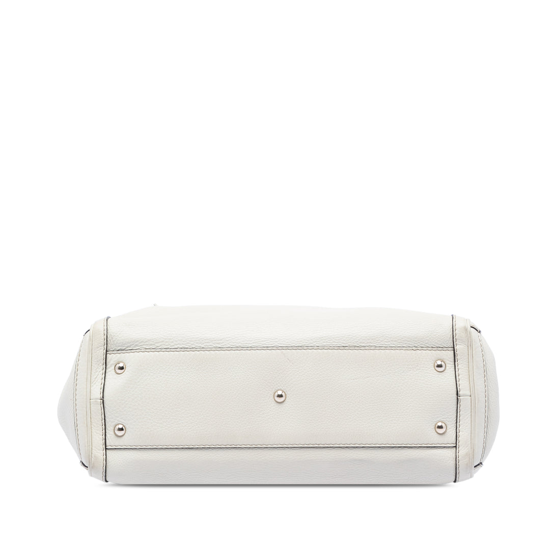 Gucci Cabas Bella Cuir de veau Blanc – vue 3 – GABY PARIS