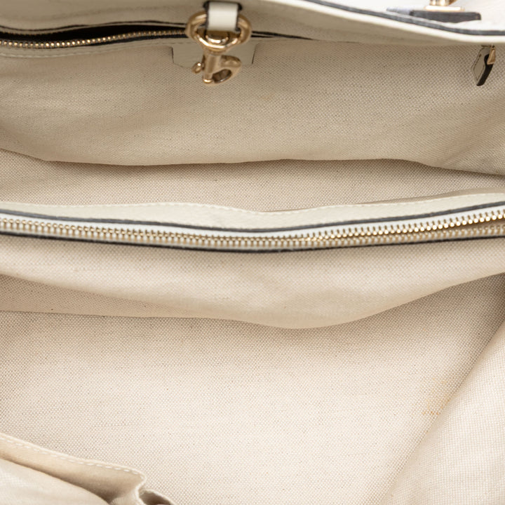 Gucci Cabas Bella Cuir de veau Blanc – vue 4 – GABY PARIS