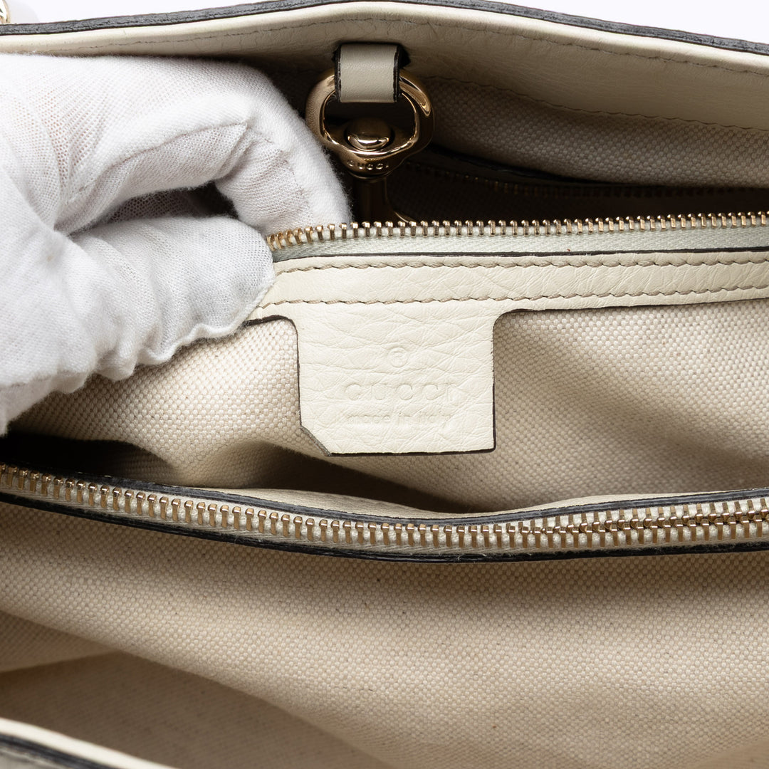 Gucci Cabas Bella Cuir de veau Blanc – vue 5 – GABY PARIS