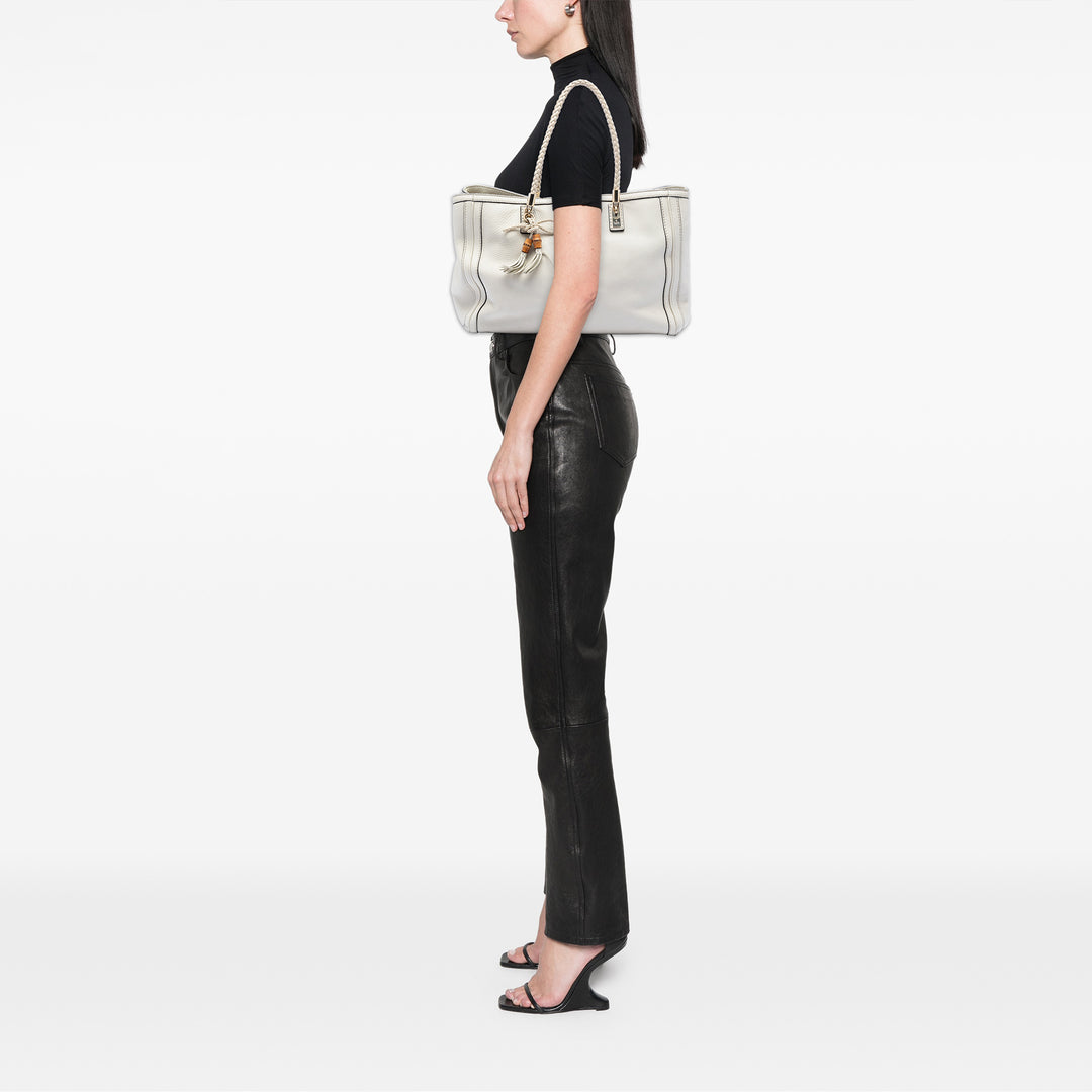 Gucci Cabas Bella Cuir de veau Blanc – vue 7 – GABY PARIS