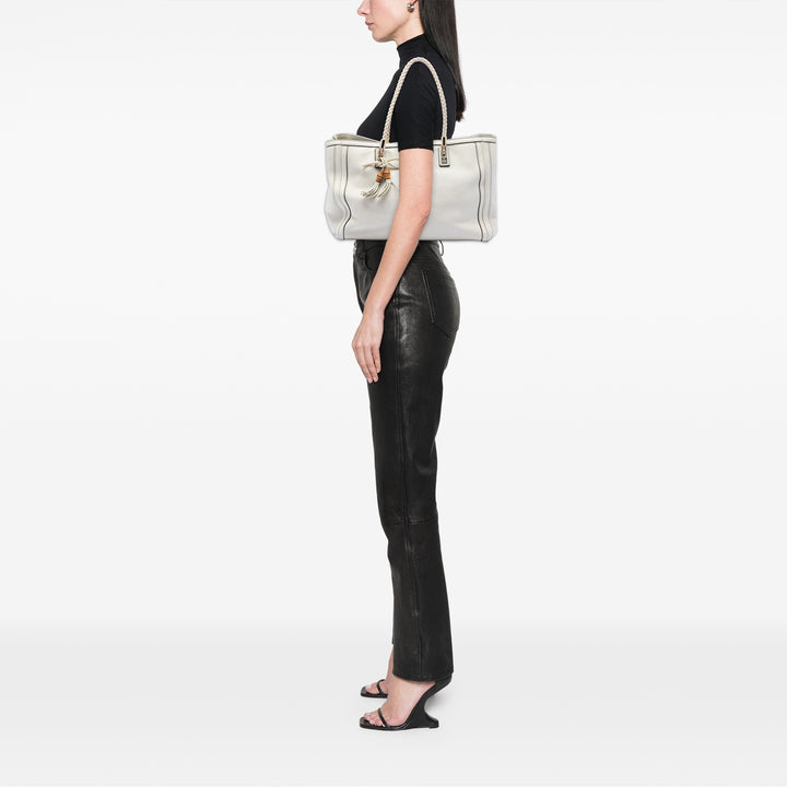 Gucci Cabas Bella Cuir de veau Blanc – vue 7 – GABY PARIS