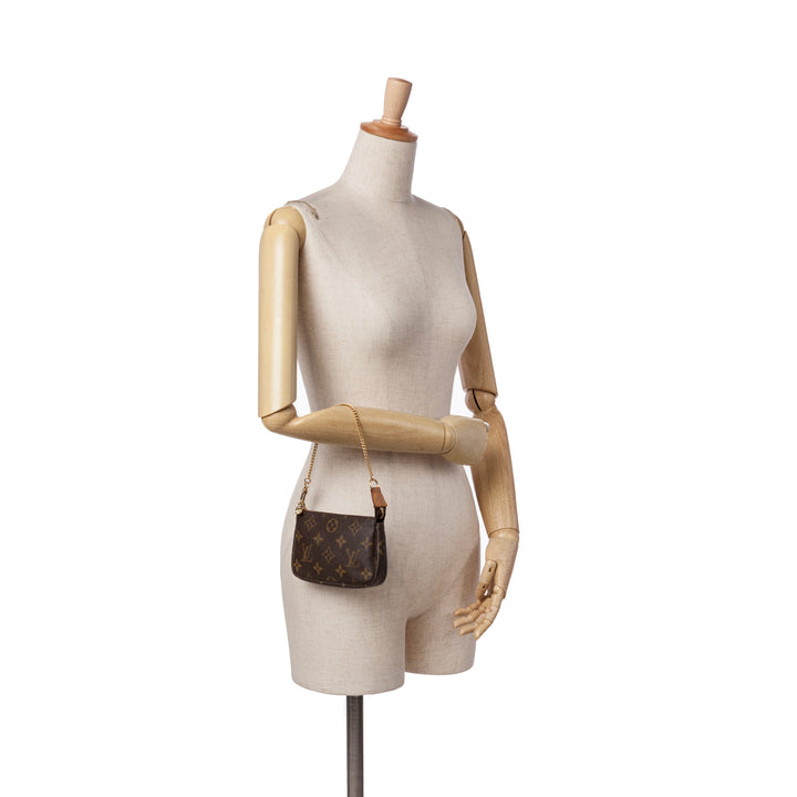 Monogram Mini Pouch Accessories Brown - Gaby Paris