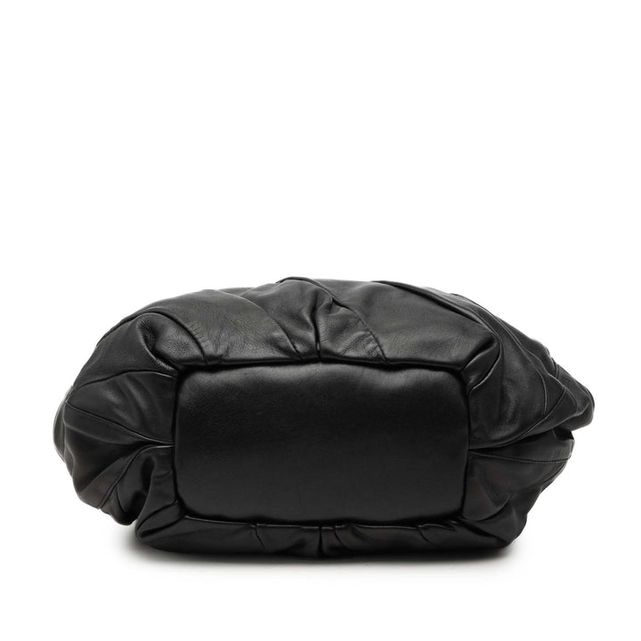 Celine Sac porté épaule Pleated Bittersweet Hobo Cuir de veau Noir – vue 3 – GABY PARIS