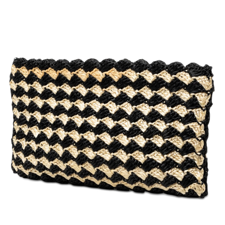 Prada Raffia Crochet Pochette