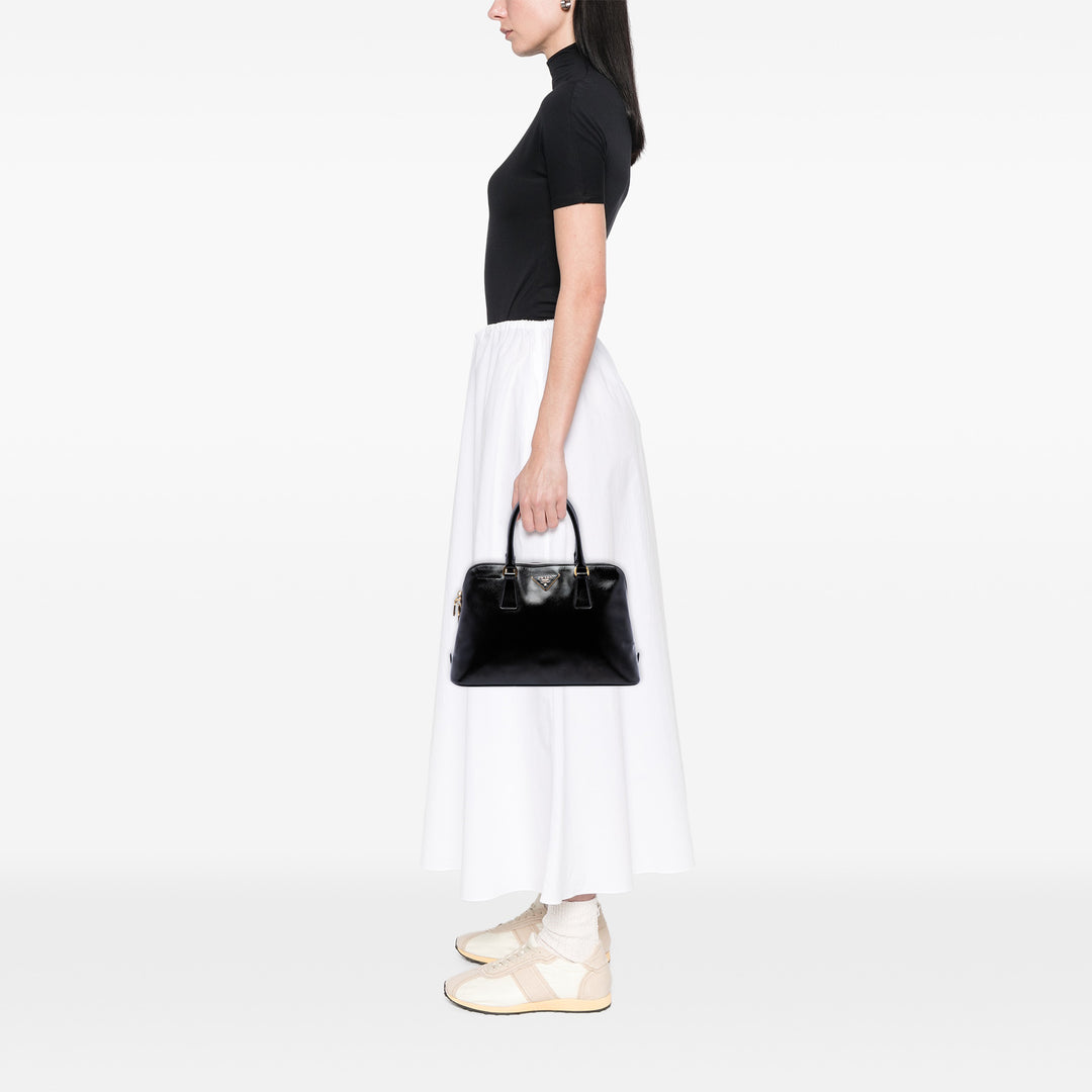 Prada Sac à main Vernice Promenade Saffiano Moyen Noir – vue 6 – GABY PARIS