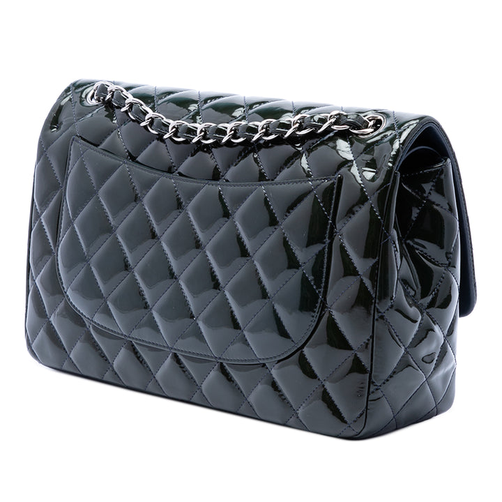 Chanel Jumbo Classic Cuir verni Double rabat