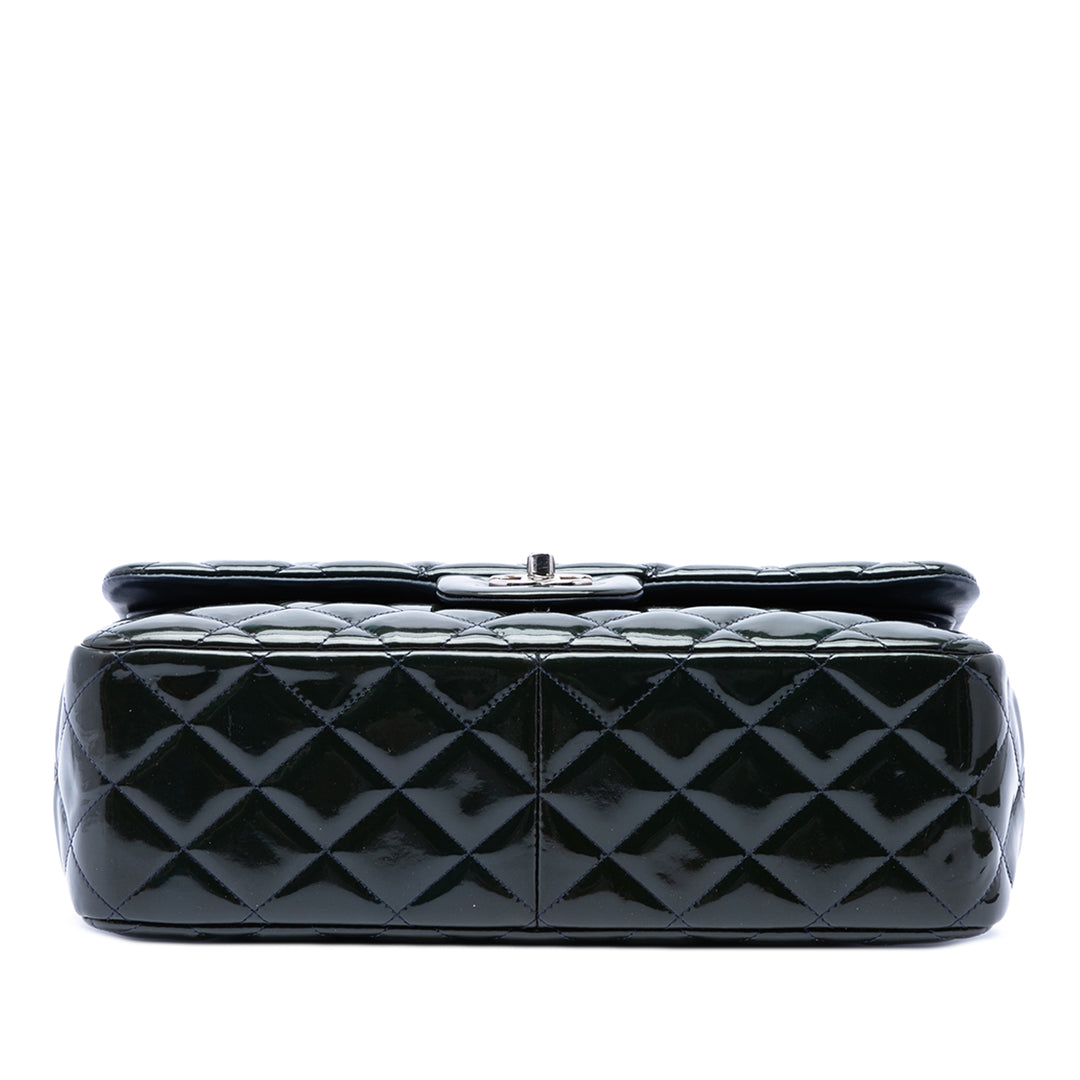 Chanel Jumbo Classic Cuir verni Double rabat