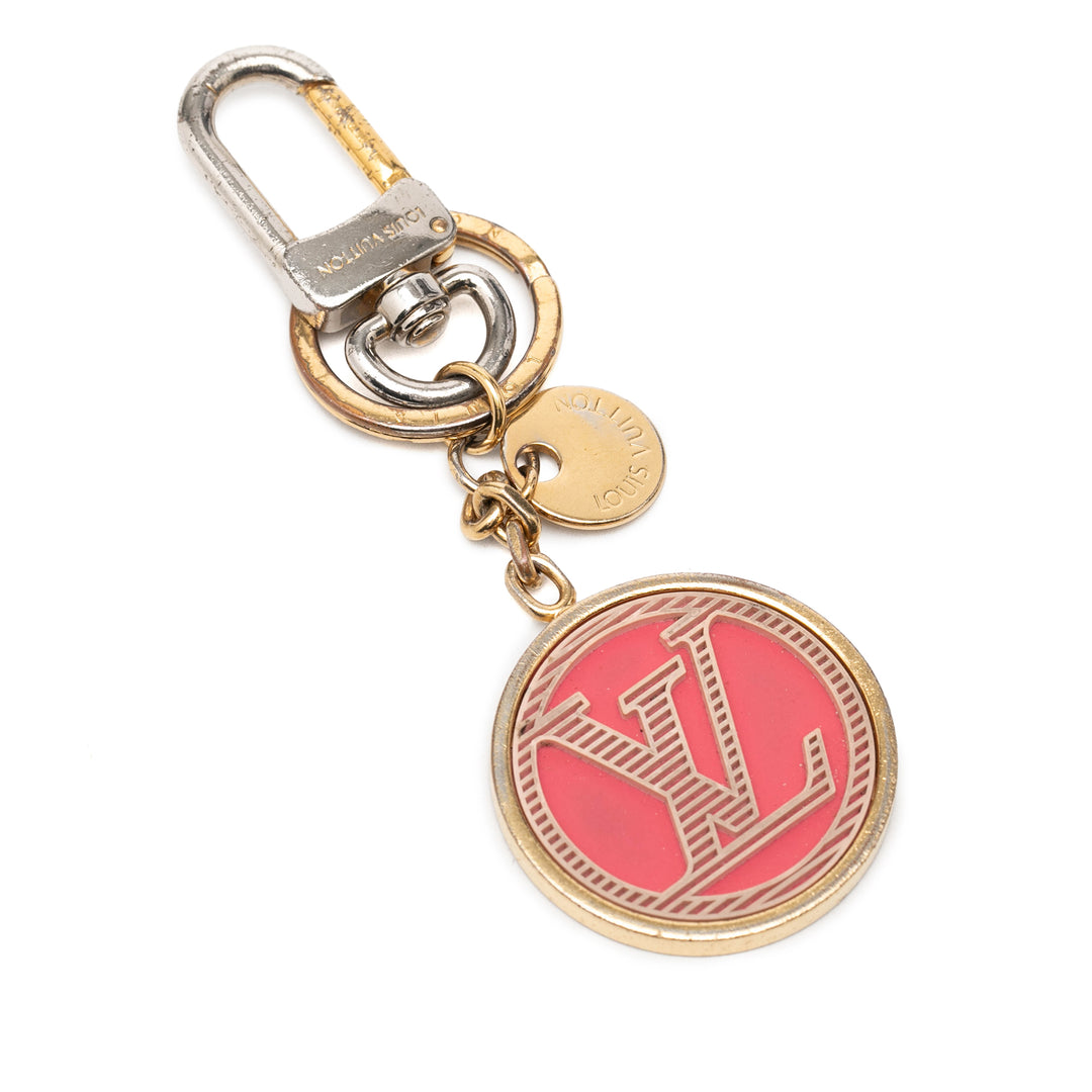 Louis Vuitton plaqué et Resin LV Circle Key Holder et Bijou de sac