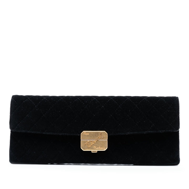 Chanel Paris Hamburg Matelassé Velours Pochette