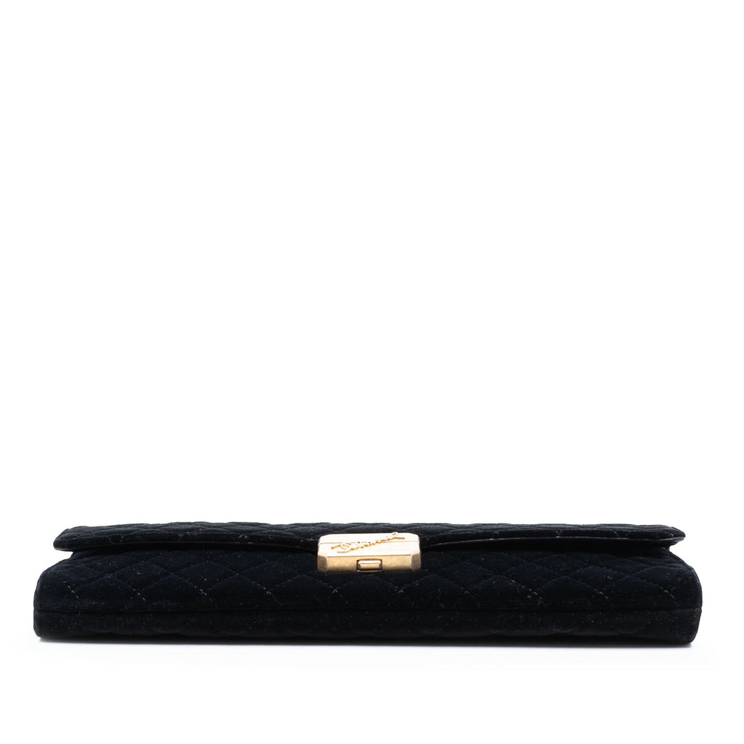 Chanel Paris Hamburg Matelassé Velours Pochette