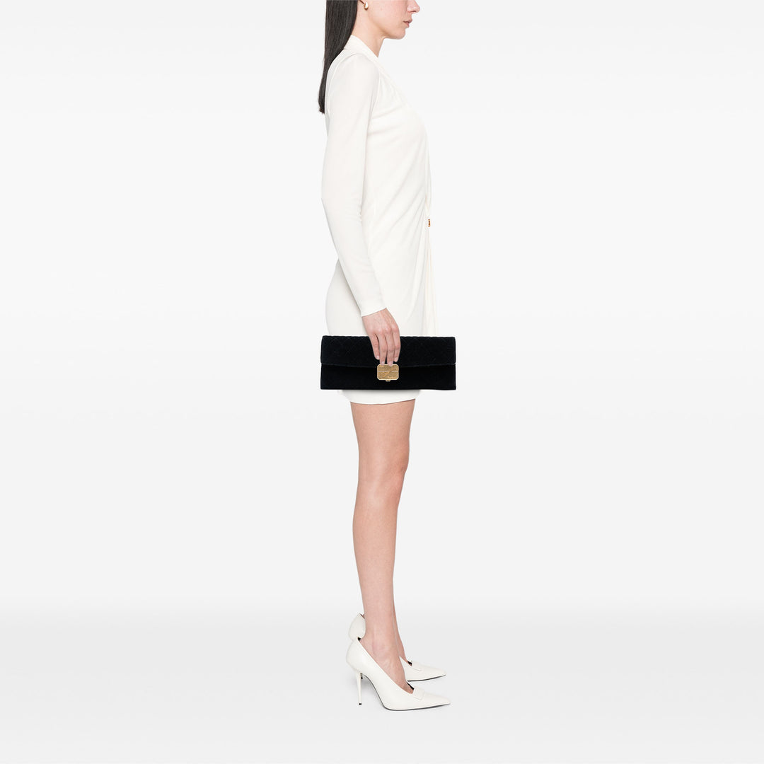 Chanel Paris Hamburg Matelassé Velours Pochette