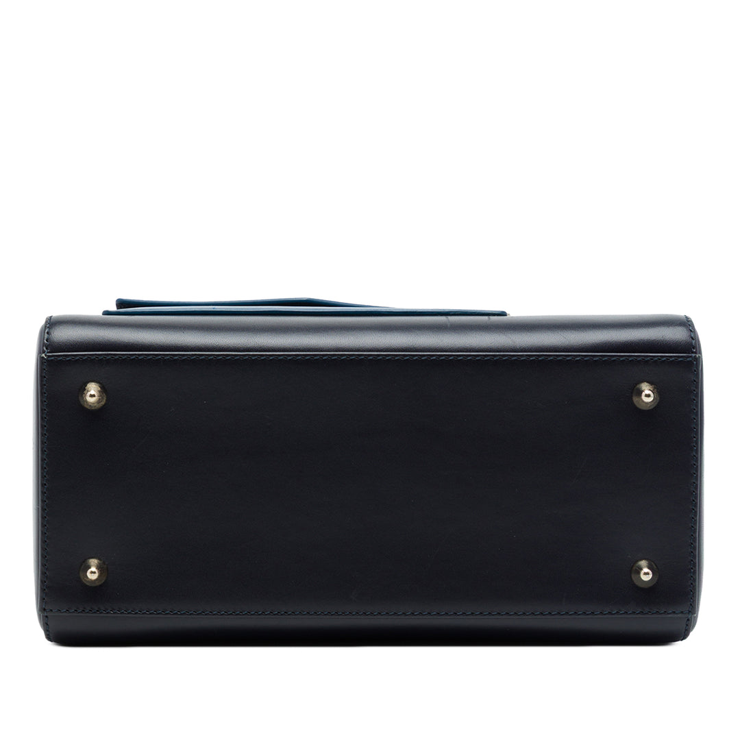 Dior Sac à main Poches Lady Dior Moyen Cuir de veau Bleu – vue 3 – GABY PARIS