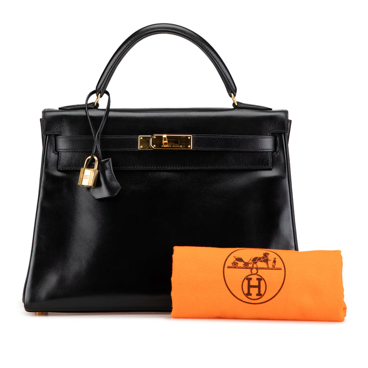 Box Calf Kelly Retourne 32 Black - Gaby Paris