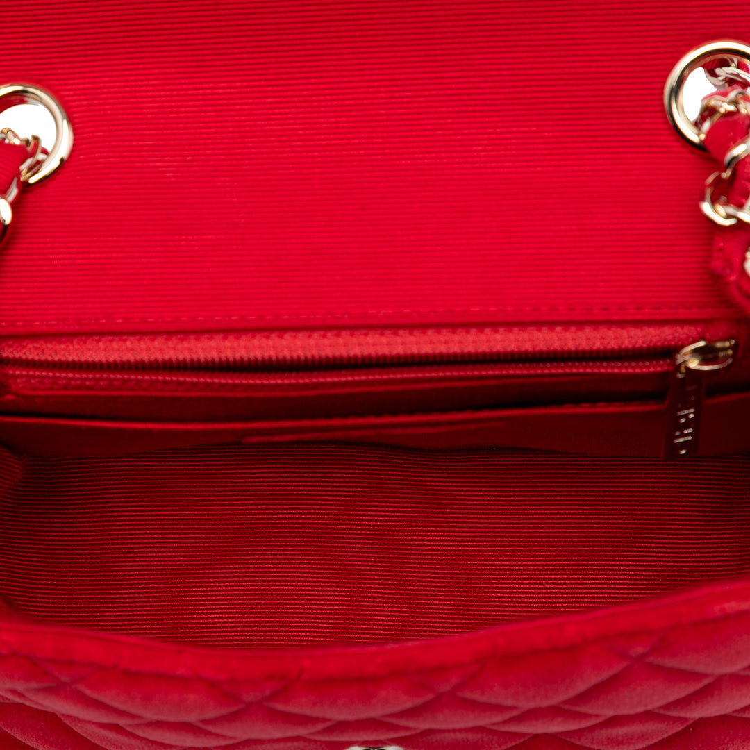 Chanel Mini Square Classic Velours Simple rabat