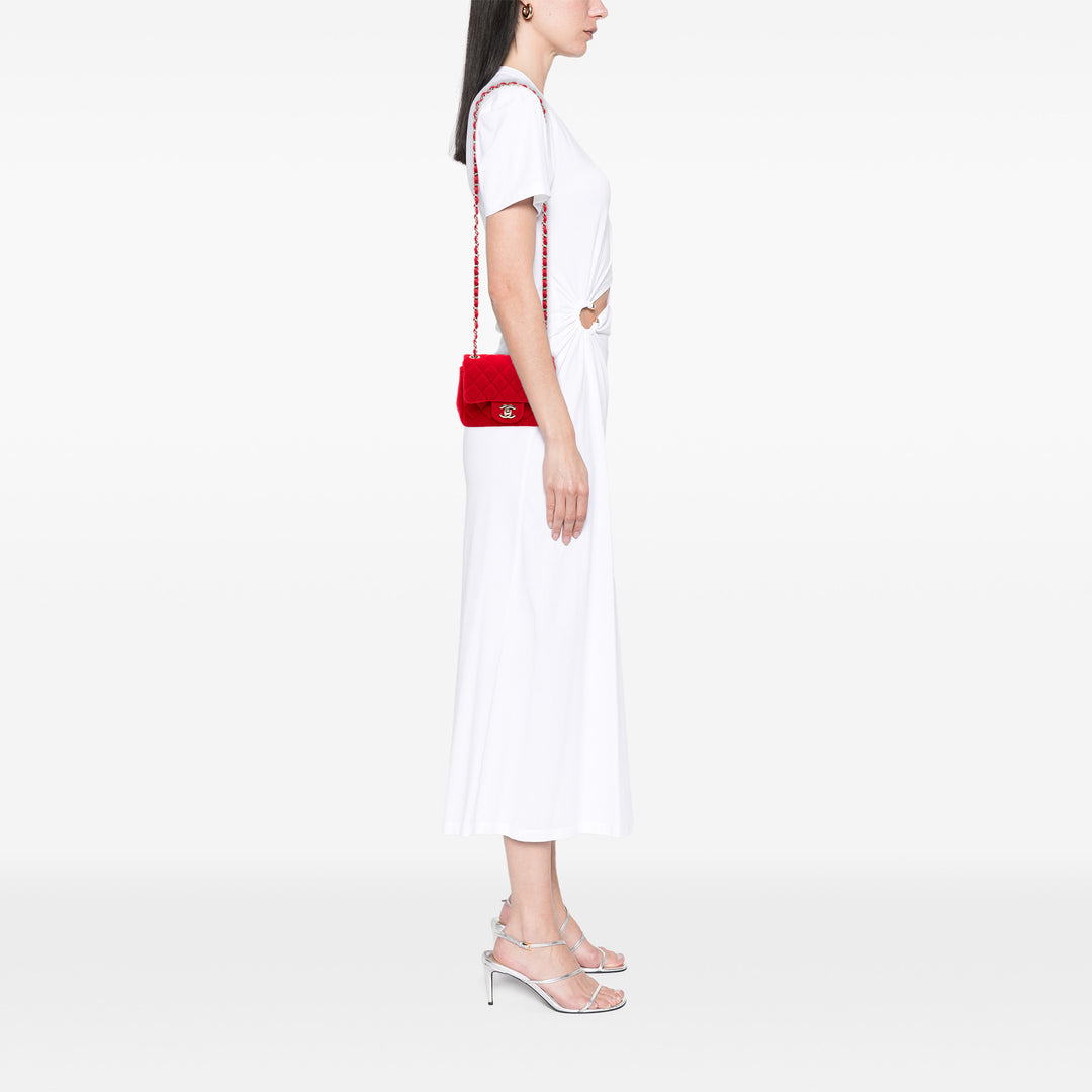 Chanel Mini Square Classic Velours Simple rabat