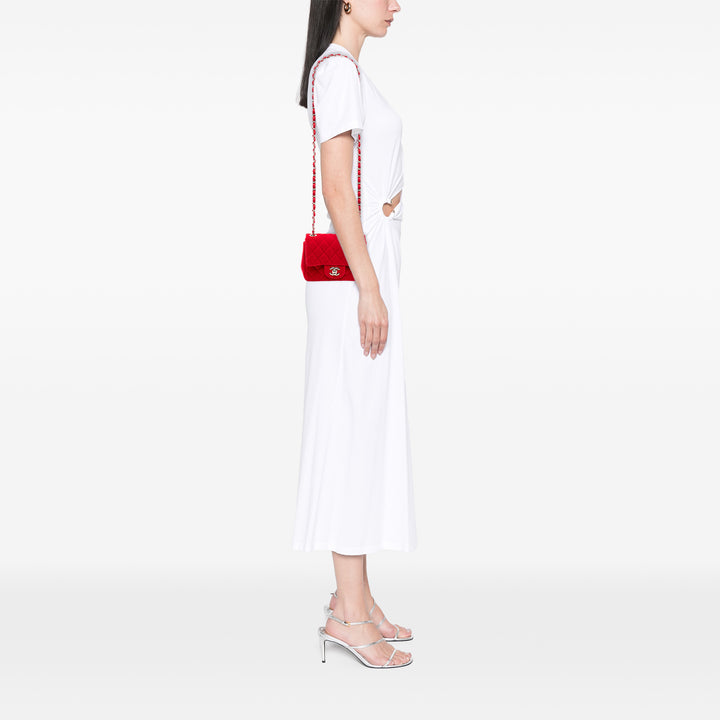 Chanel Mini Square Classic Velours Simple rabat