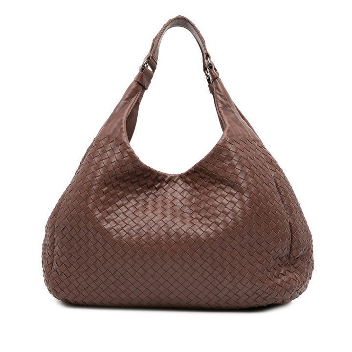 Bottega Veneta Large Nappa Intrecciato Campana Hobo Marron