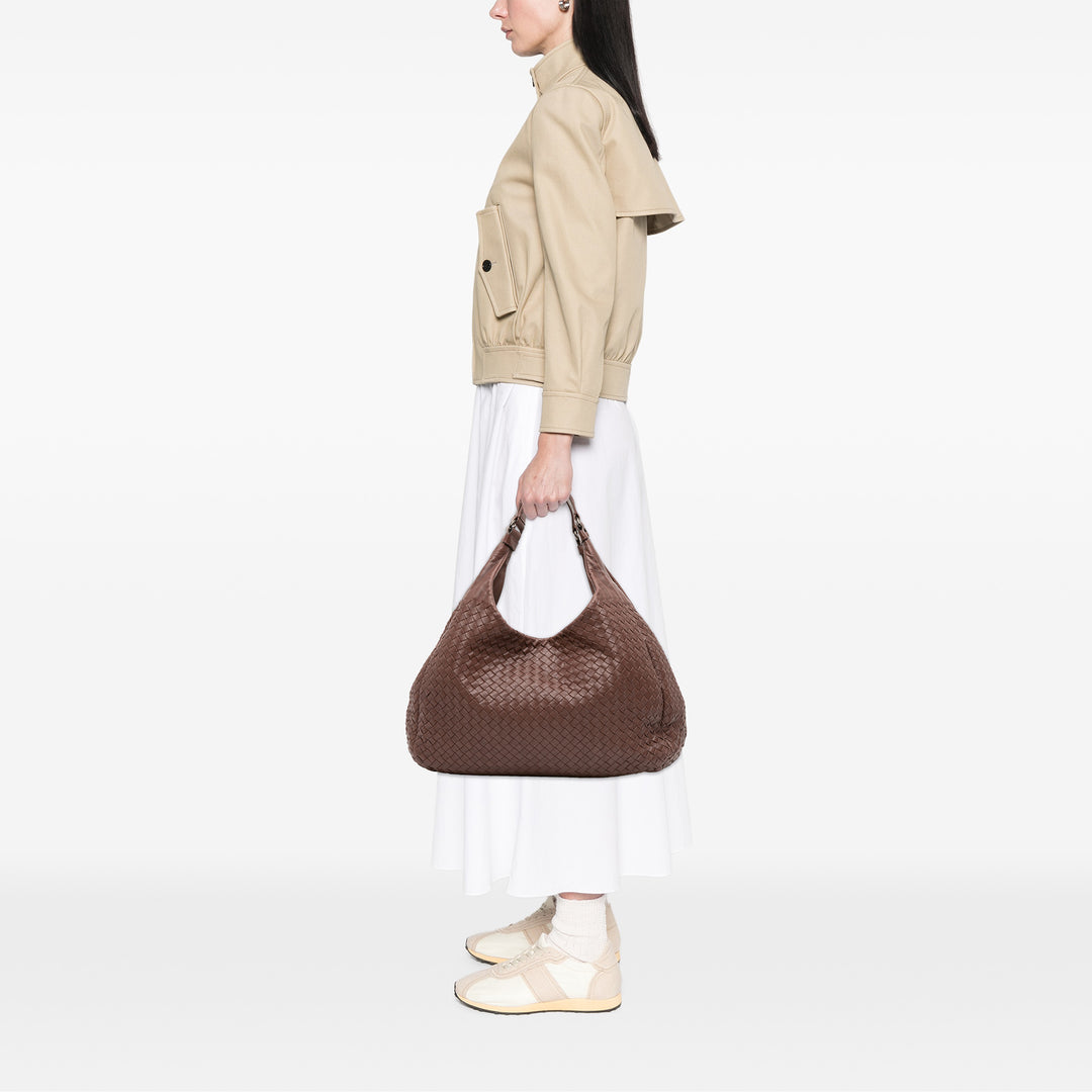 Bottega Veneta Large Nappa Intrecciato Campana Hobo Marron