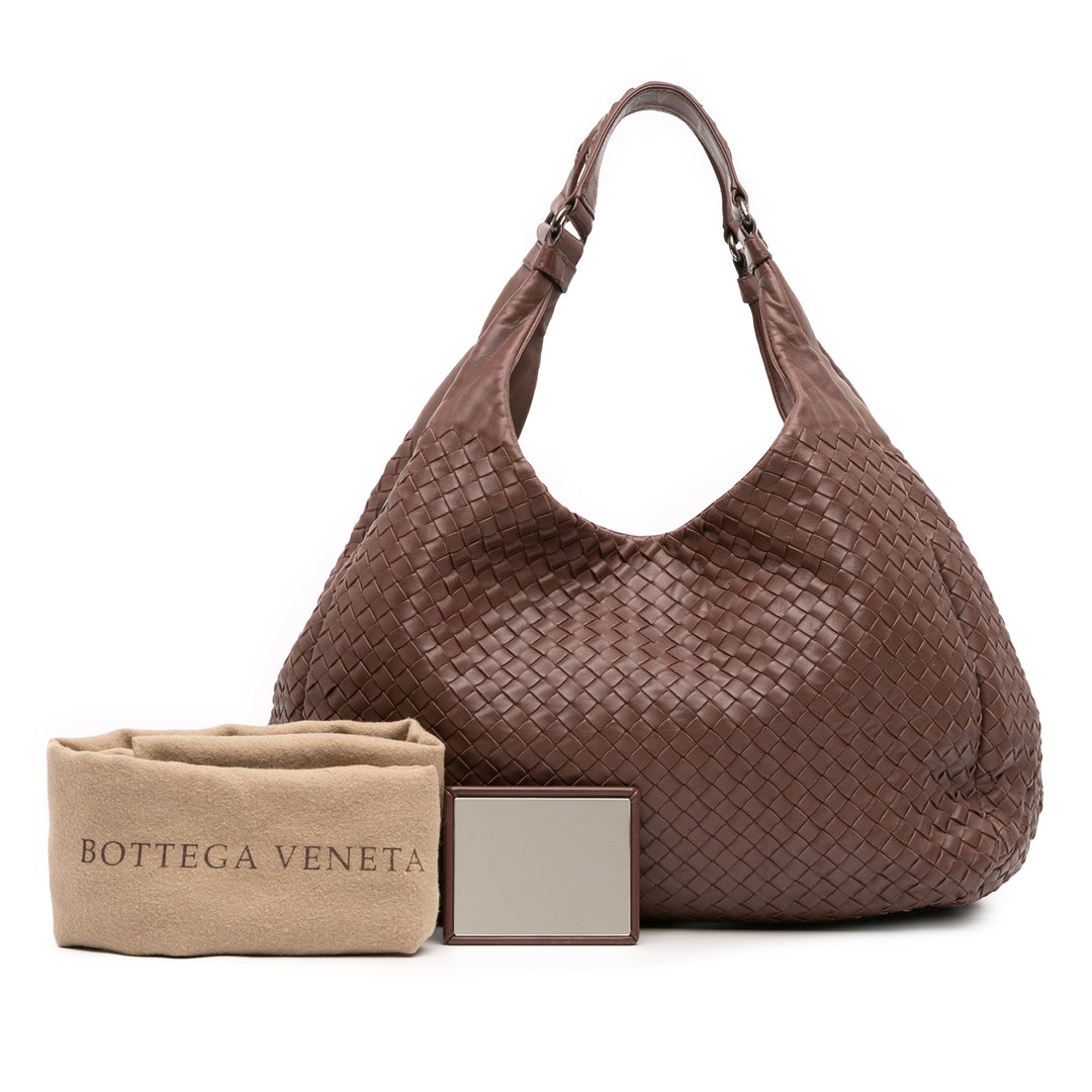 Bottega Veneta Large Nappa Intrecciato Campana Hobo Marron