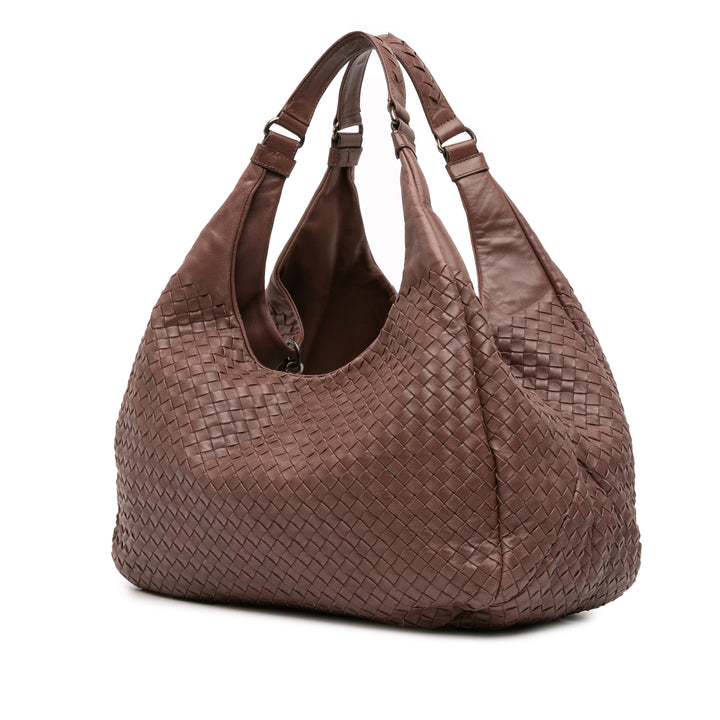 Bottega Veneta Large Nappa Intrecciato Campana Hobo Marron
