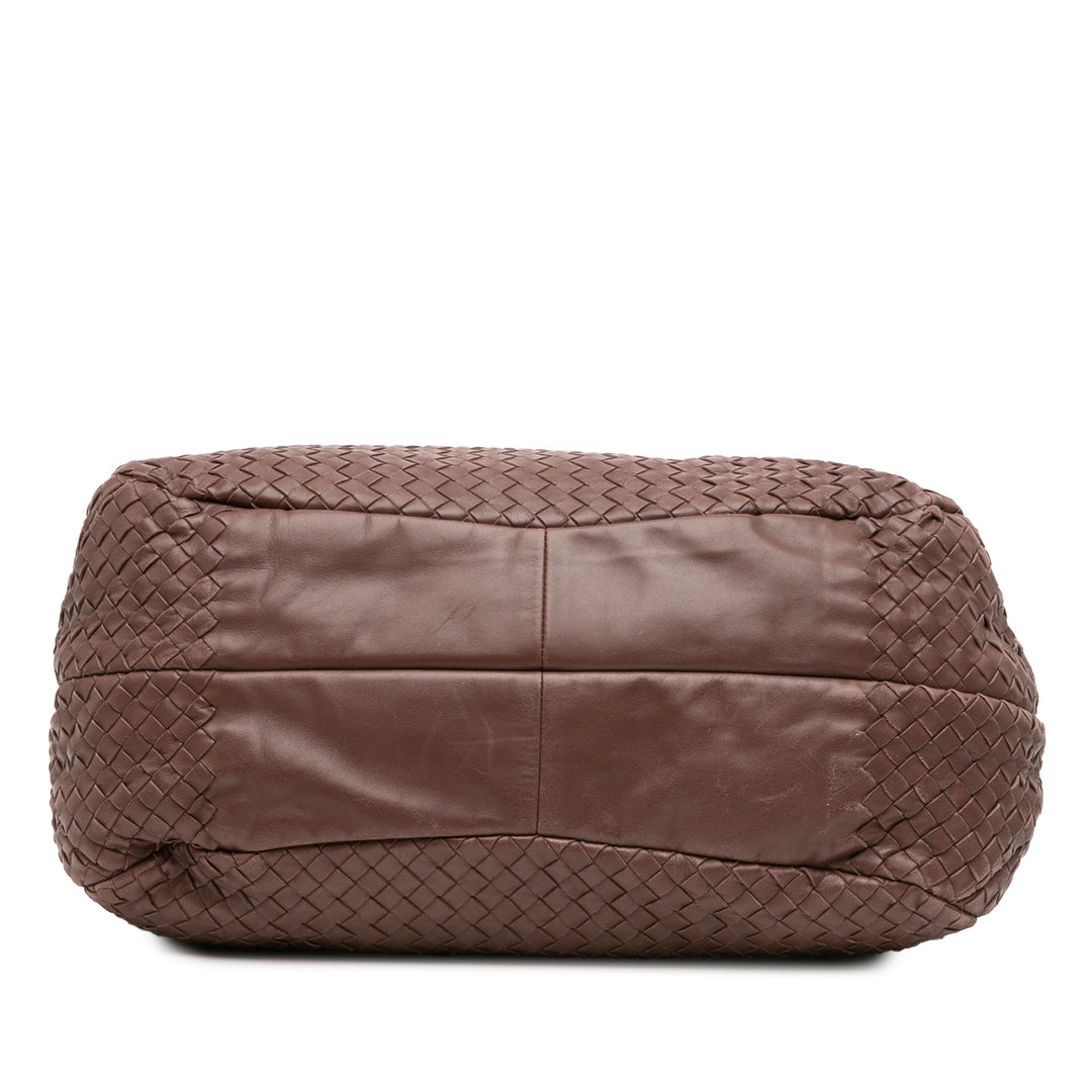 Bottega Veneta Large Nappa Intrecciato Campana Hobo Marron